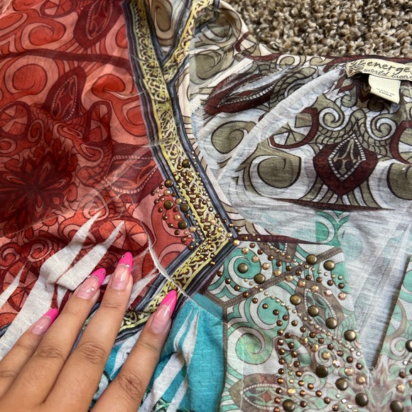 boho multicolored top by energé 🧡 - Picture 6 of 11